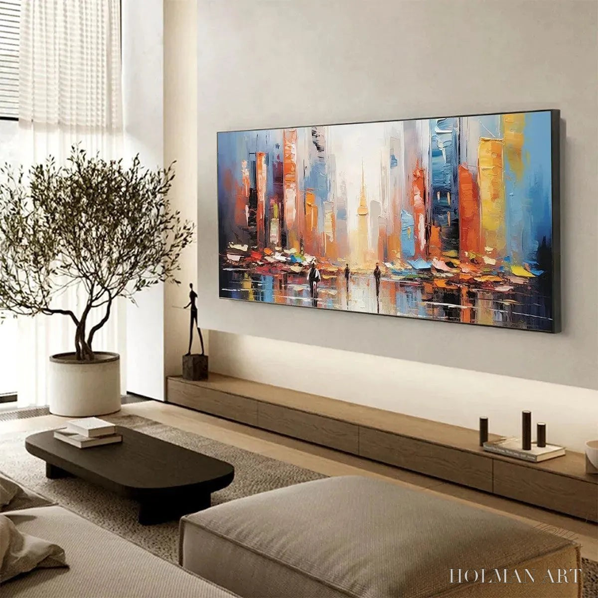HOLMAN ART City Market – Colorful Cityscape Painting - image 6